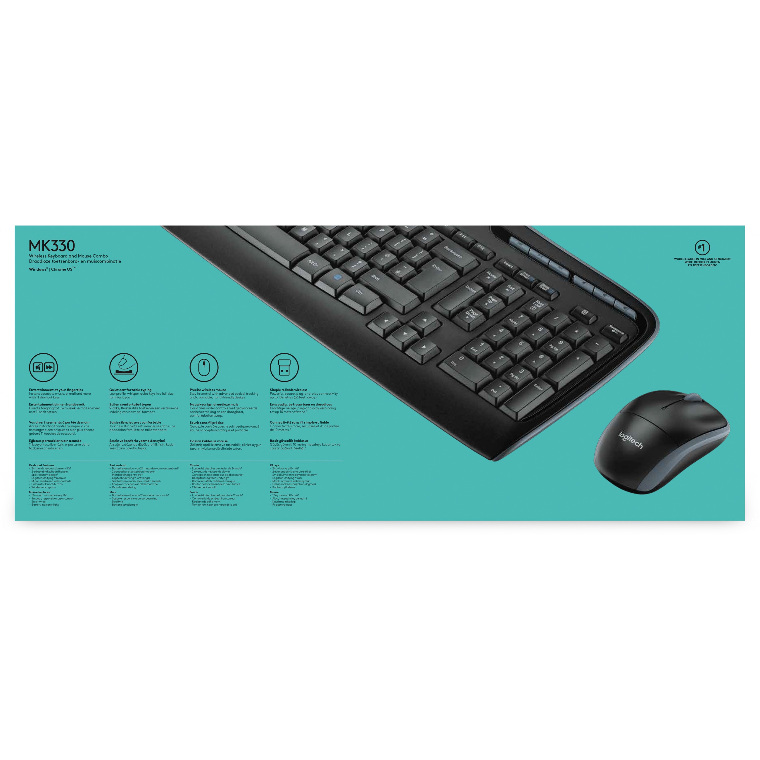 Bežični komplet LOGITECH Wireless Combo MK330 (miš i tipkovnica) – internacionalna non HR tipkovnica-6
