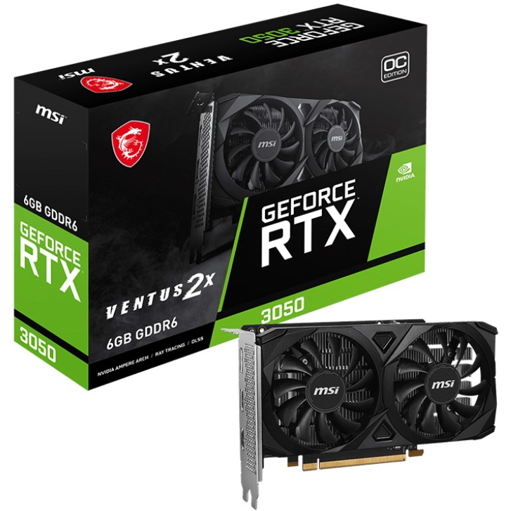 Grafička karta MSI GEFORCE RTX 3050 VENTUS 2X E 6G OC-0