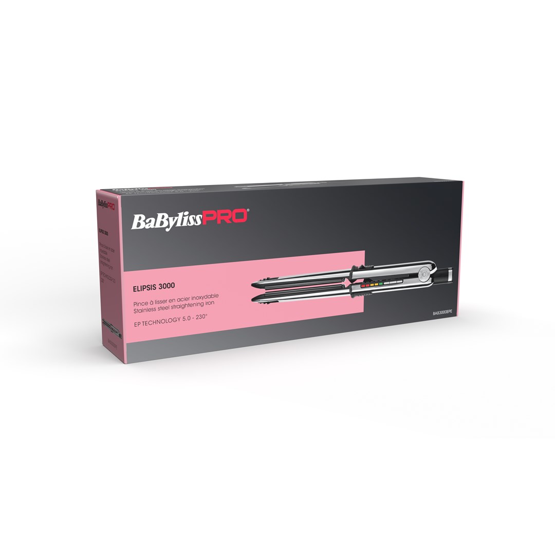 Pegla za kosu BaByliss PRO ELIPSIS 3000 STYLER (ovalni dizajn – ravnanje & kovrčanje, EP Technology 5.0 premaz, 5 temperatura 150–230 °C)-2