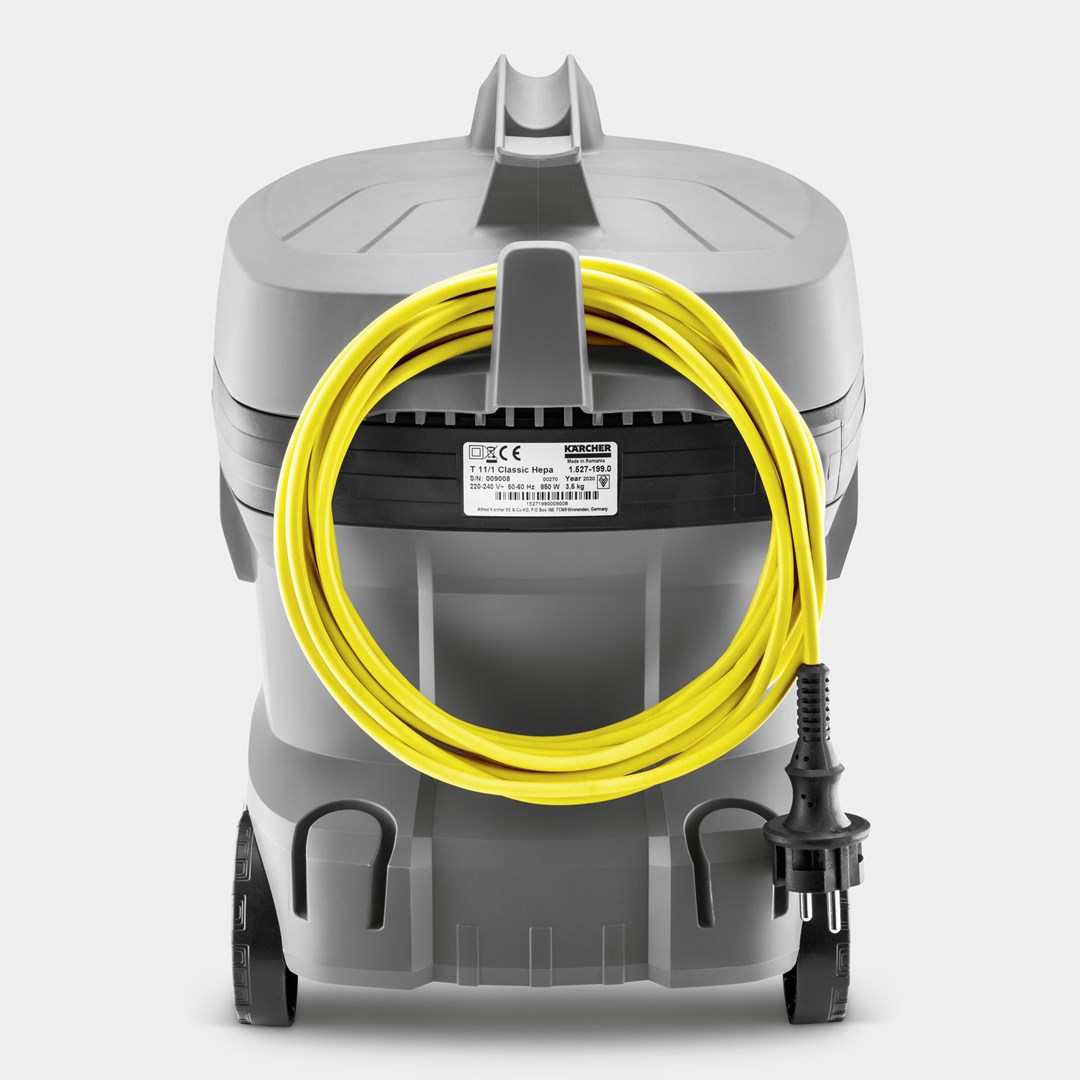 Usisavač KARCHER T 11/1 CLASSIC VACUUM CLEANER (850 W, 11 L, crna, žuta, siva)-1