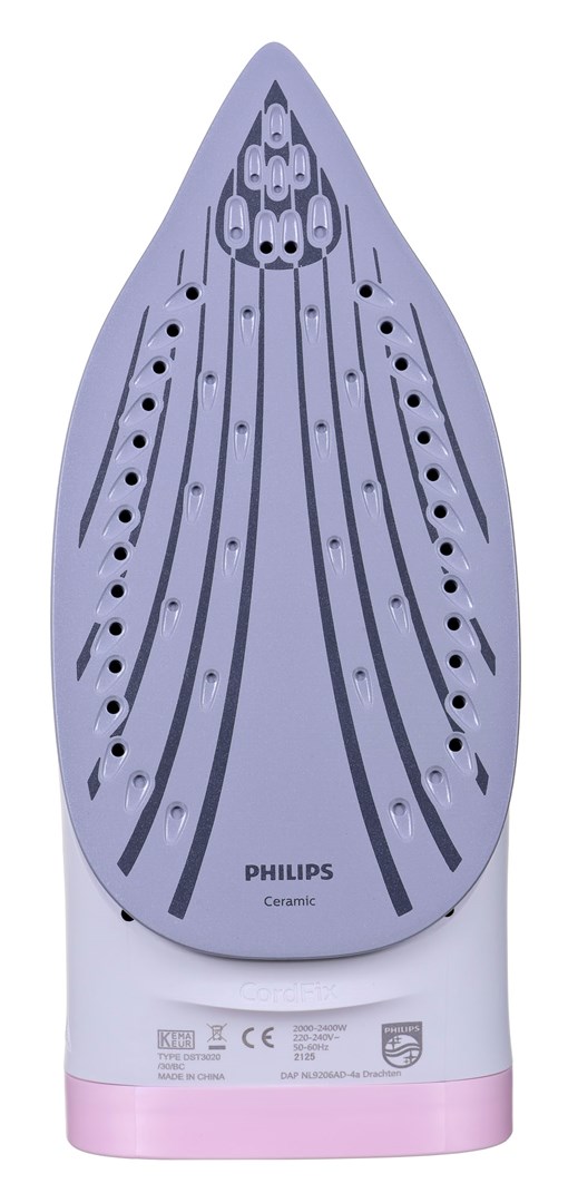 Philips 3000 series DST3020/30 iron Steam iron Ceramic soleplate 2200 W Pink, Purple-2