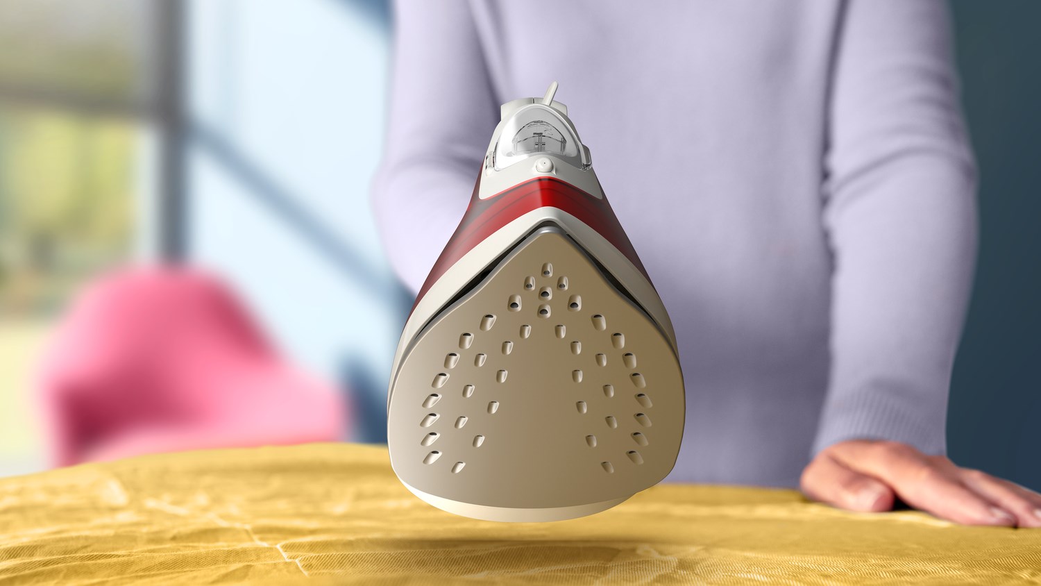 Philips Steam Iron DST 2010/40 Non-stick soleplate Red, White-3