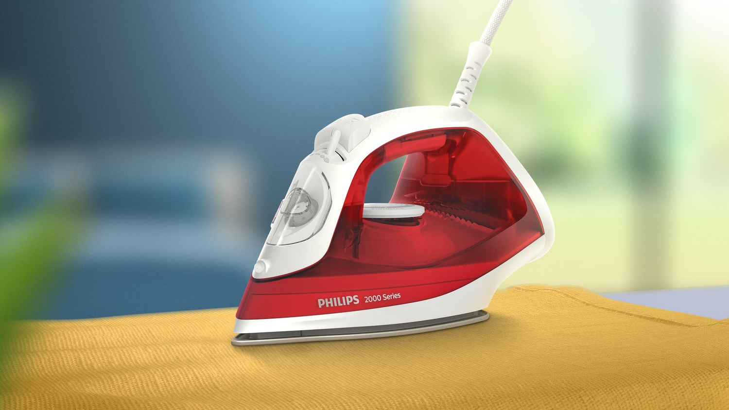 Philips Steam Iron DST 2010/40 Non-stick soleplate Red, White-2