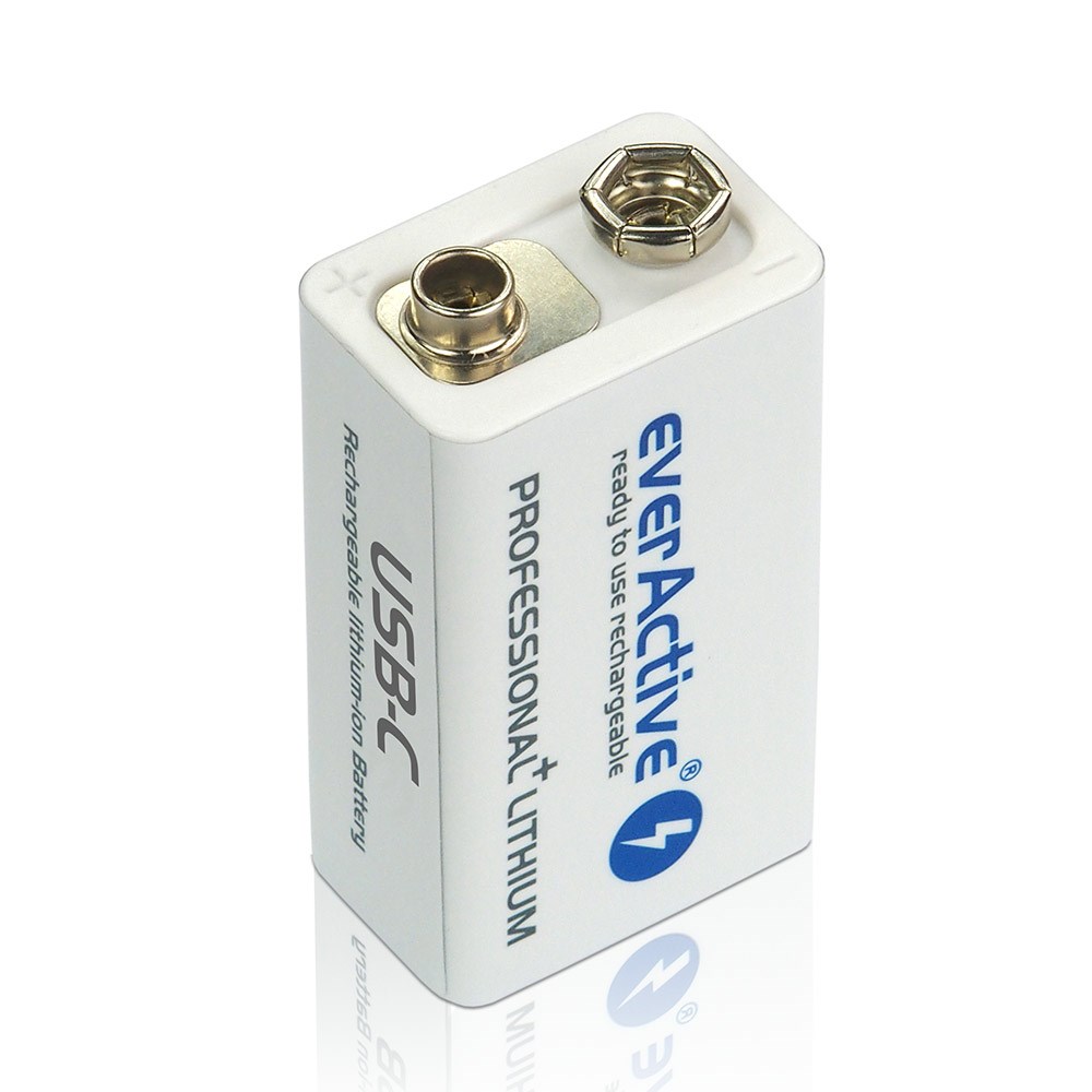 Litij-ionska baterija EVERACTIVE 6F22/9V (550 mAh, EVHR22-5)-0