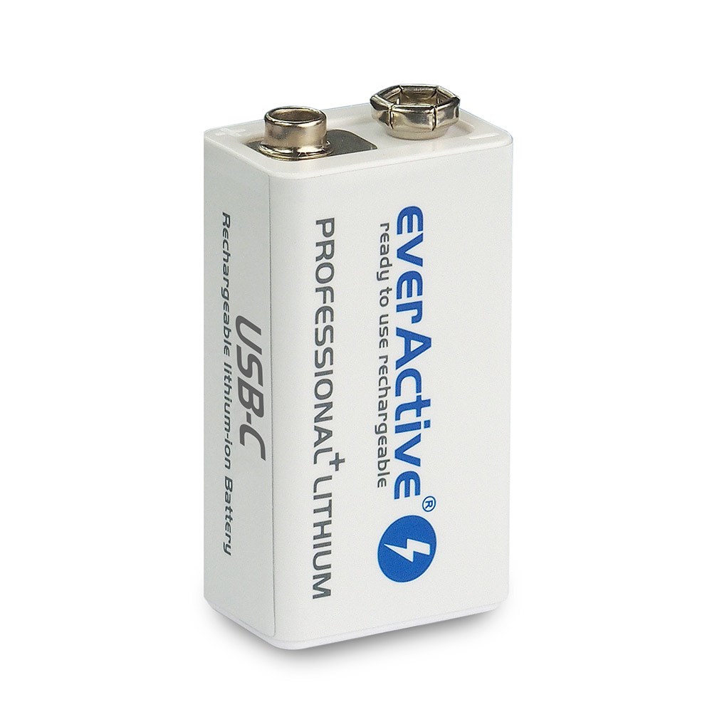 Litij-ionska baterija EVERACTIVE 6F22/9V (550 mAh, EVHR22-5)-1