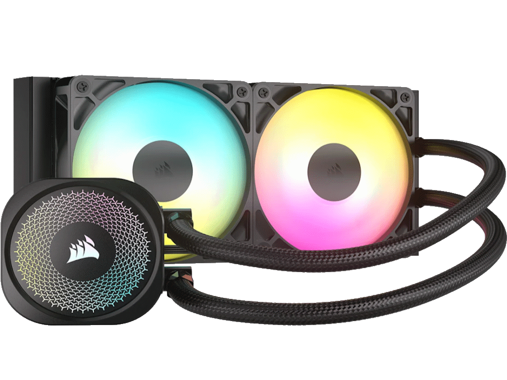 Hladnjak za procesor CORSAIR NAUTILUS 240 RS ARGB (Air cooler, crni, 2 ventilatora, LED osvjetljenje)