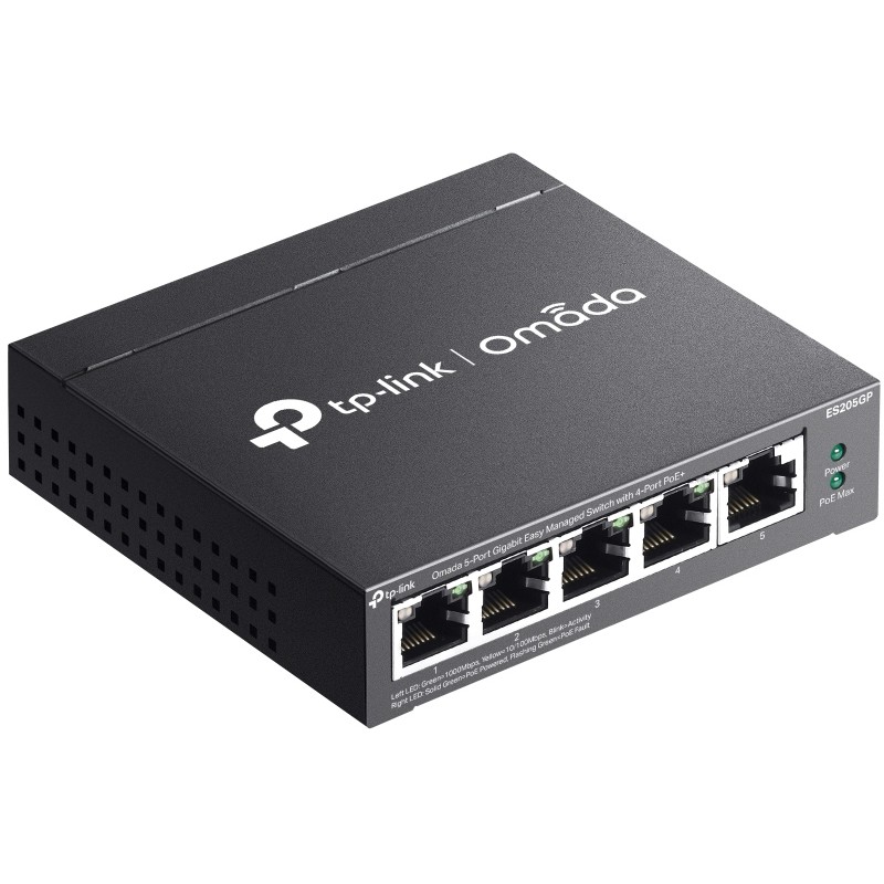 Switch TP-LINK Omada ES205G Managed Gigabit Ethernet (10/100/1000) crni-8