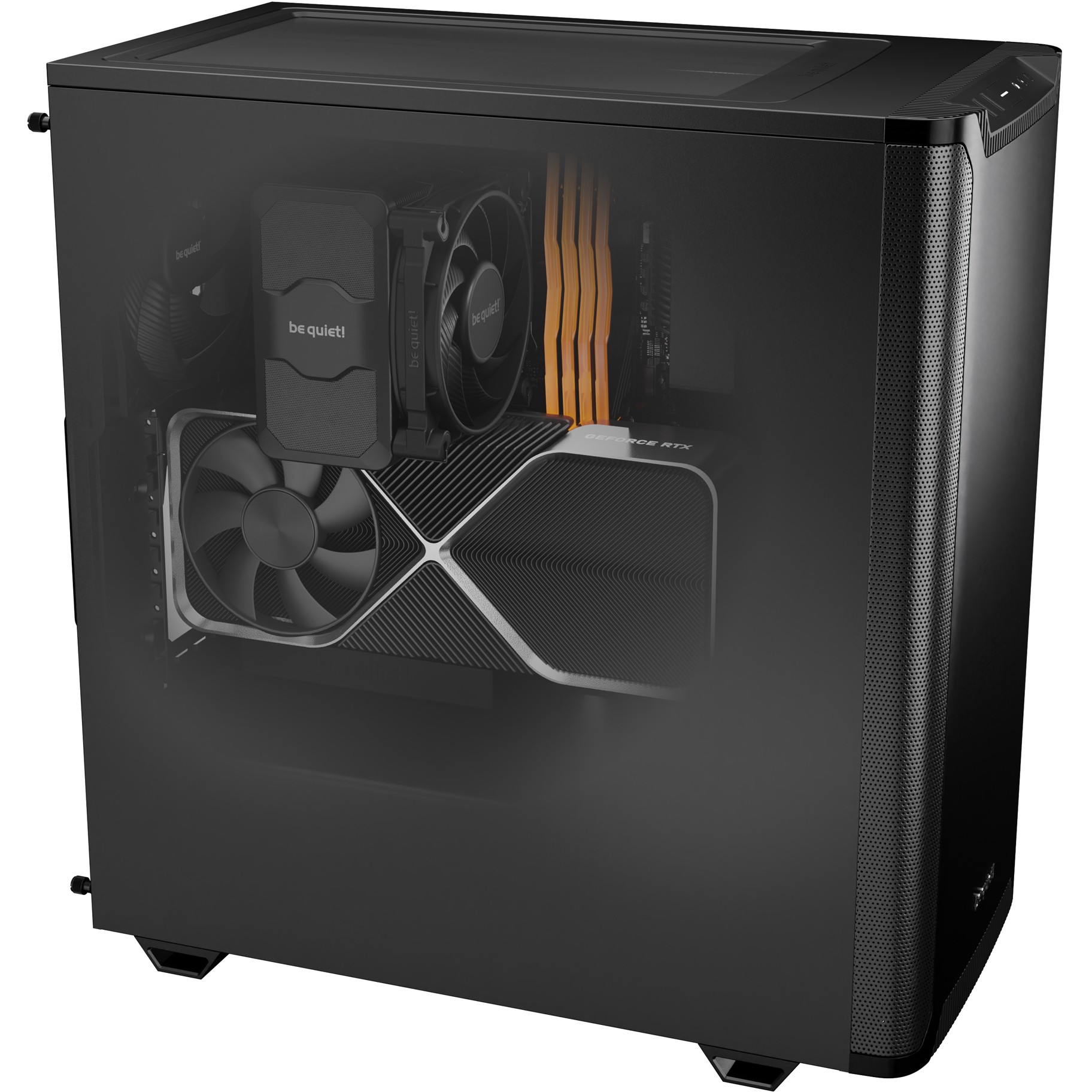 PC kućište BE QUIET! PURE BASE 501 Black Midi Tower (Midi Tower, ATX, micro ATX, Mini-ITX, 2x 3.5" bays, 5x 2.5" bays, 2x USB 3.2 Gen 2 Type-A, 1x USB 3.2 Gen 2 Type-C)-4