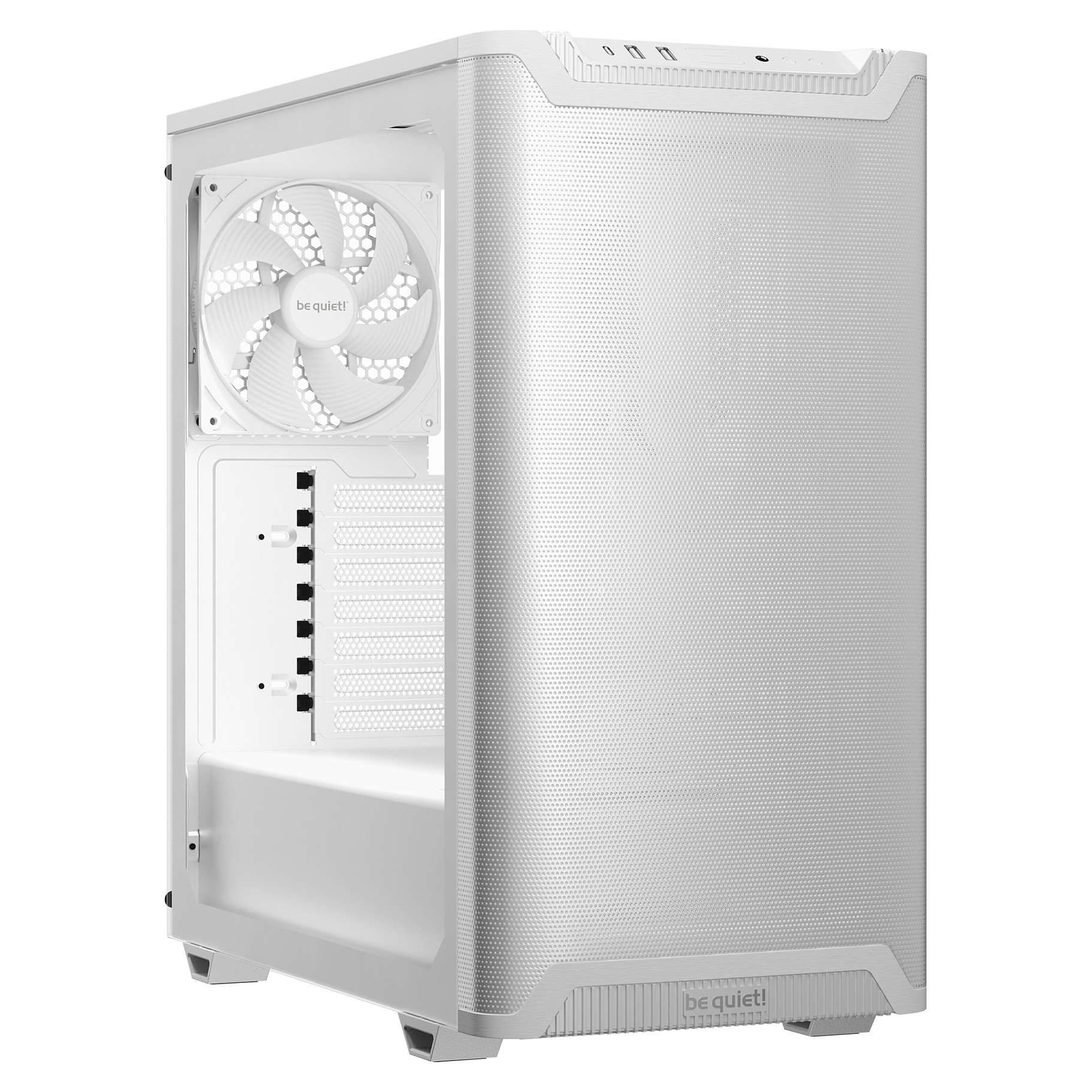 PC kućište BE QUIET! PURE BASE 501 Airflow Window White Midi Tower (ATX, micro ATX, Mini-ITX, 2x 3.5" bays, 5x 2.5" bays, bijelo)