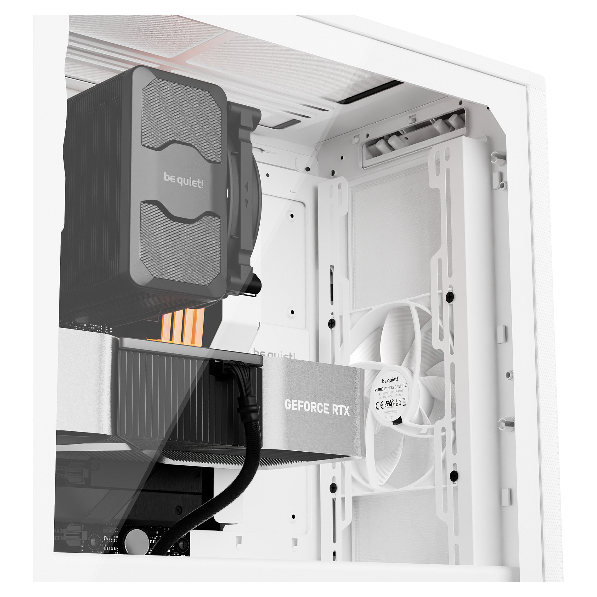 PC kućište BE QUIET! PURE BASE 501 Airflow Window White Midi Tower (ATX, micro ATX, Mini-ITX, 2x 3.5" bays, 5x 2.5" bays, bijelo)-6