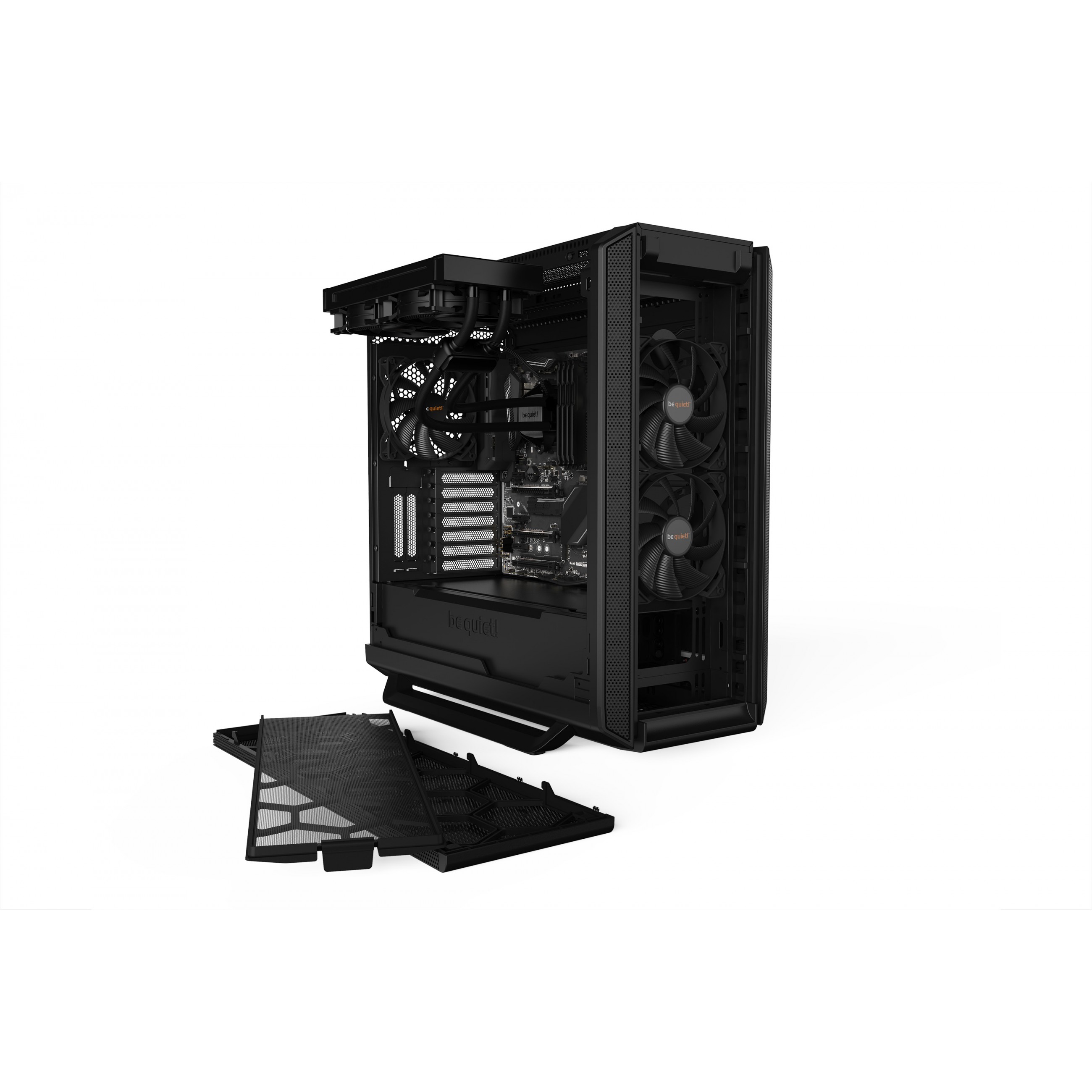 Kućište za računalo BE QUIET! Silent Base 802 Window Black Midi Tower (podržava ATX, EATX, micro ATX, Mini-ITX, tekuće hlađenje, 3x 3.5" utora, 7x 2.5" utora)-9
