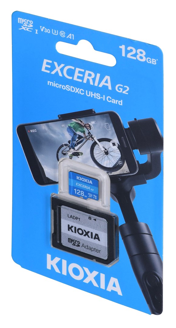 MicroSDHC KIOXIA EXCERIA G2 128 GB (kapacitet 128 GB, UHS Speed Class U3, brzina pisanja 50 MB/s, brzina čitanja 100 MB/s, Video Speed Class V30, flash memory class Class 10)-0