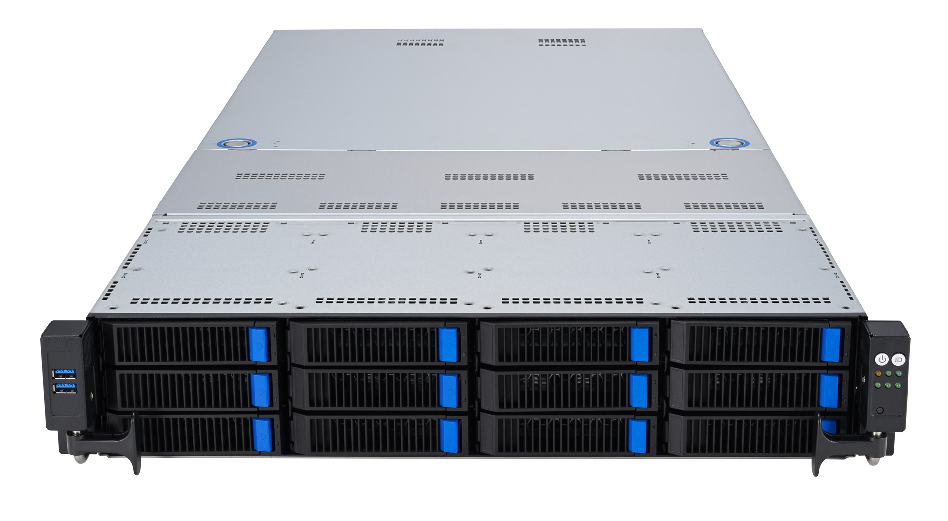 Platforma ASUS Rack RS720A-E12-RS12 AMD Epyc 9004 (2U, 8x NVMe, 4x SATA/SAS, 2xM.2, 4xGPU, 2x10Gbe, IPMI, 1+1 2600W)-3