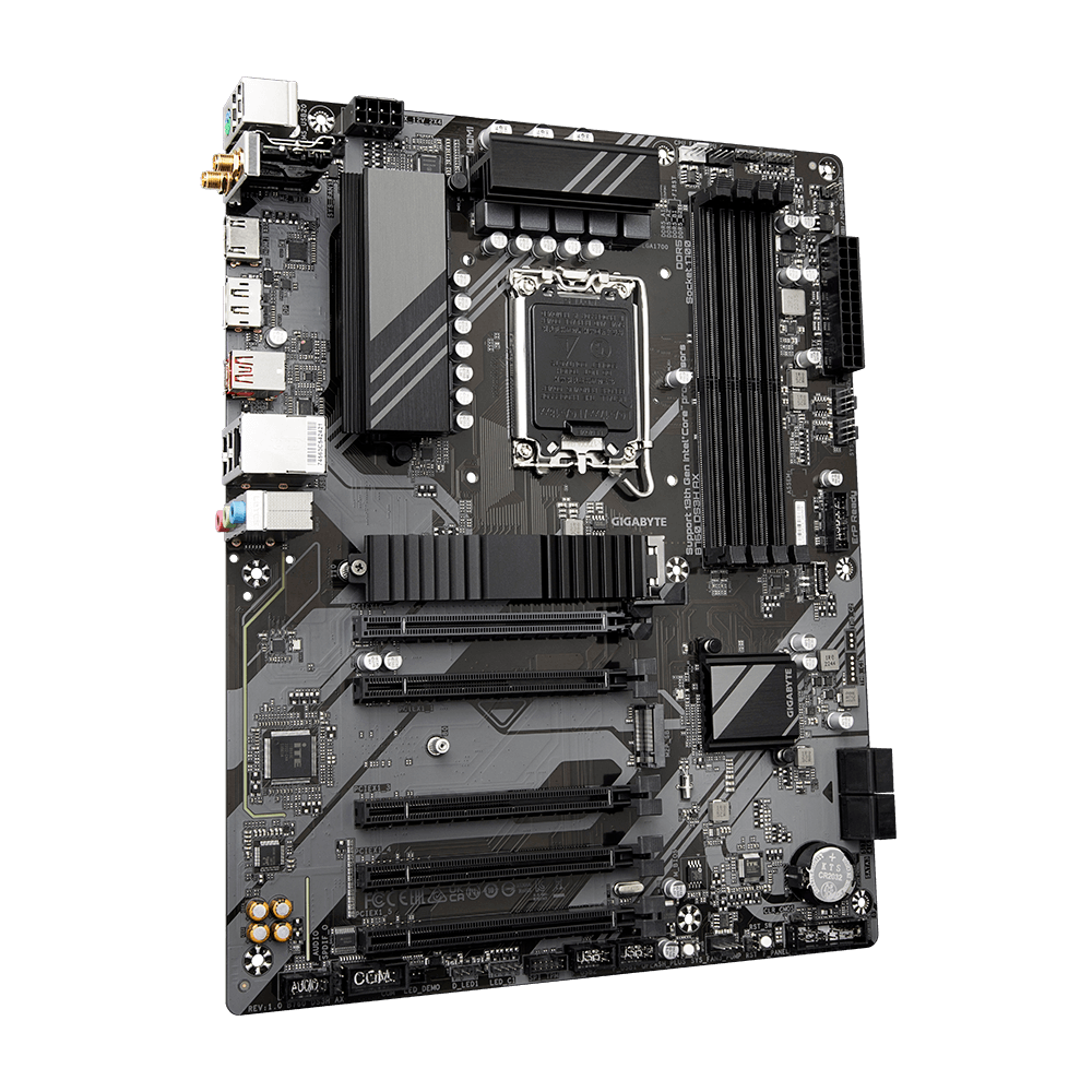 Gigabyte B760 DS3H AX Motherboard - Supports Intel Core 14th Gen CPUs, 8+2+1 Phases Digital VRM, up to 7600MHz DDR5 (OC), 2xPCIe 4.0 M.2, Wi-Fi 6E, 2.5GbE LAN, USB 3.2 Gen 2-3