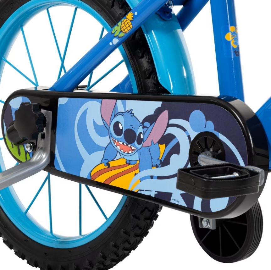 Dječji bicikl HUFFY Disney Stitch 14" (pomoćni kotači, prednja kočnica, za djecu 3-5 god)-4
