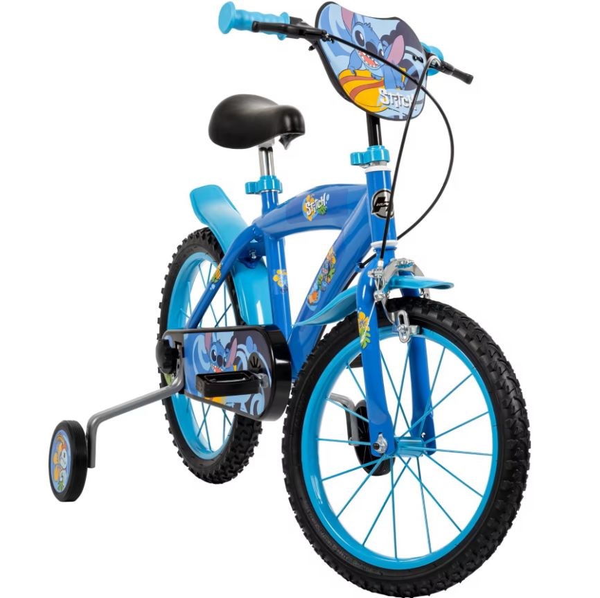 Dječji bicikl HUFFY Disney Stitch 14" (pomoćni kotači, prednja kočnica, za djecu 3-5 god)-2