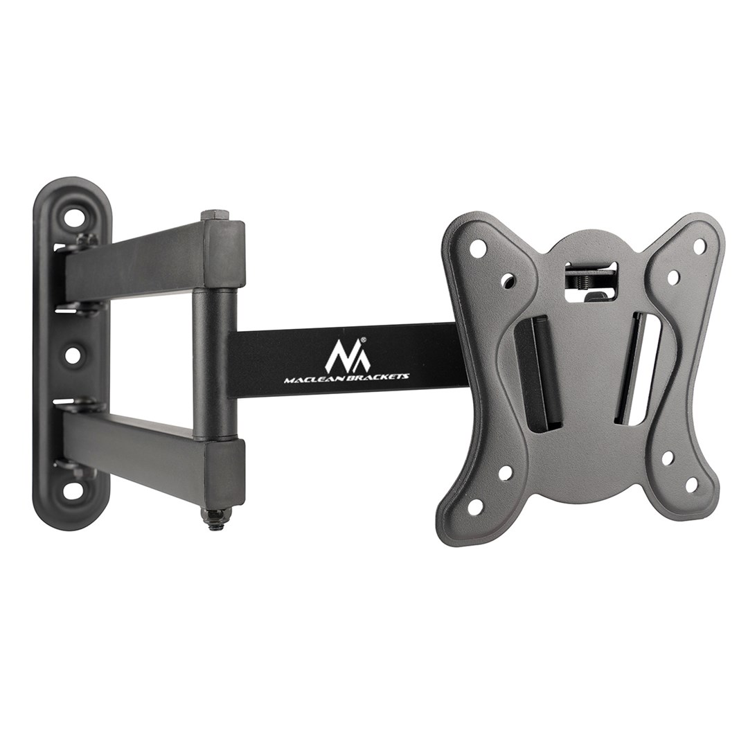 Držač za monitor MACLEAN MC-417 (crni, univerzalni, podesiva udaljenost od zida, rotacija, nagib, 13-32", max 30kg, VESA 100x100)-6