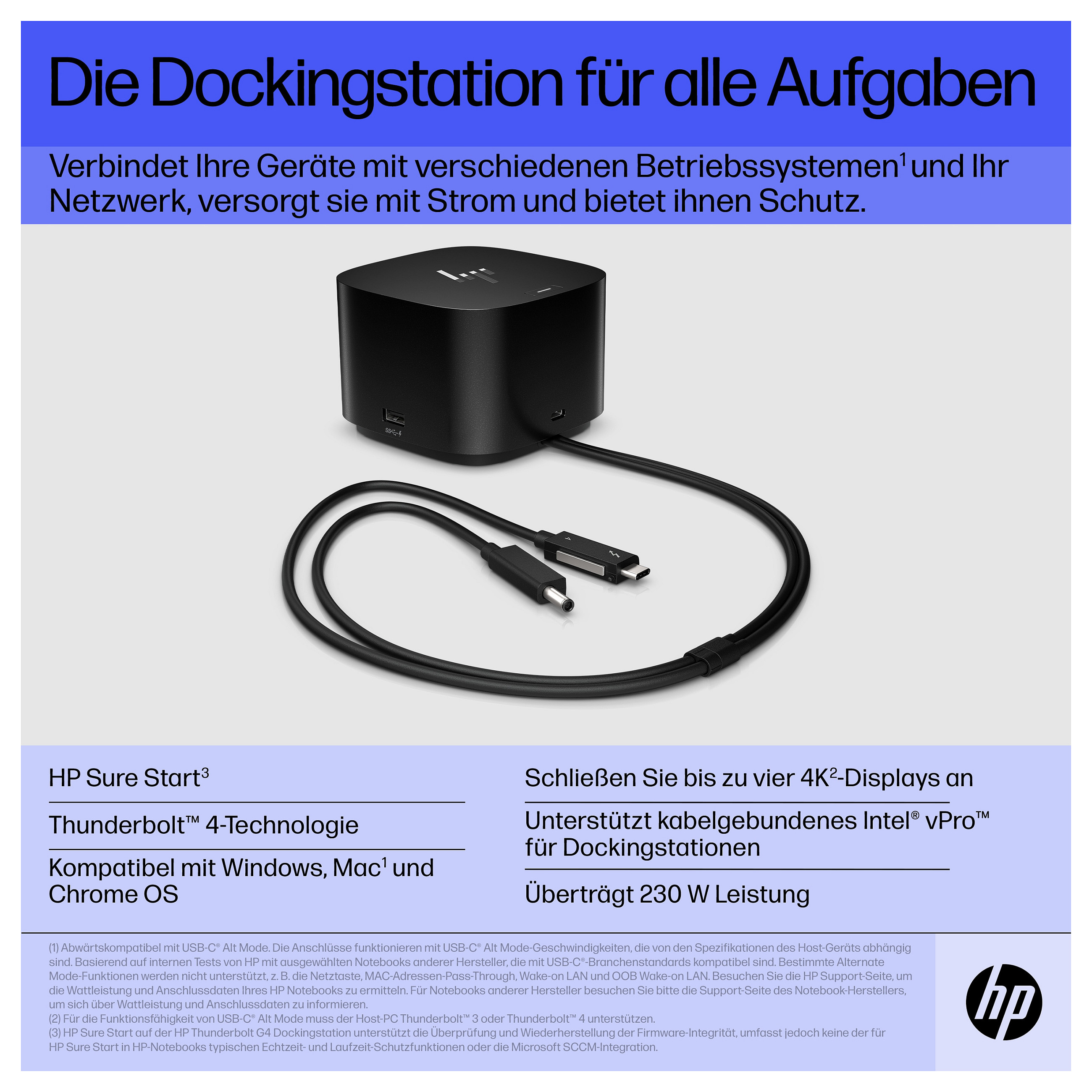 HP Thunderbolt Dock 280W G4 w/Combo Cable-8