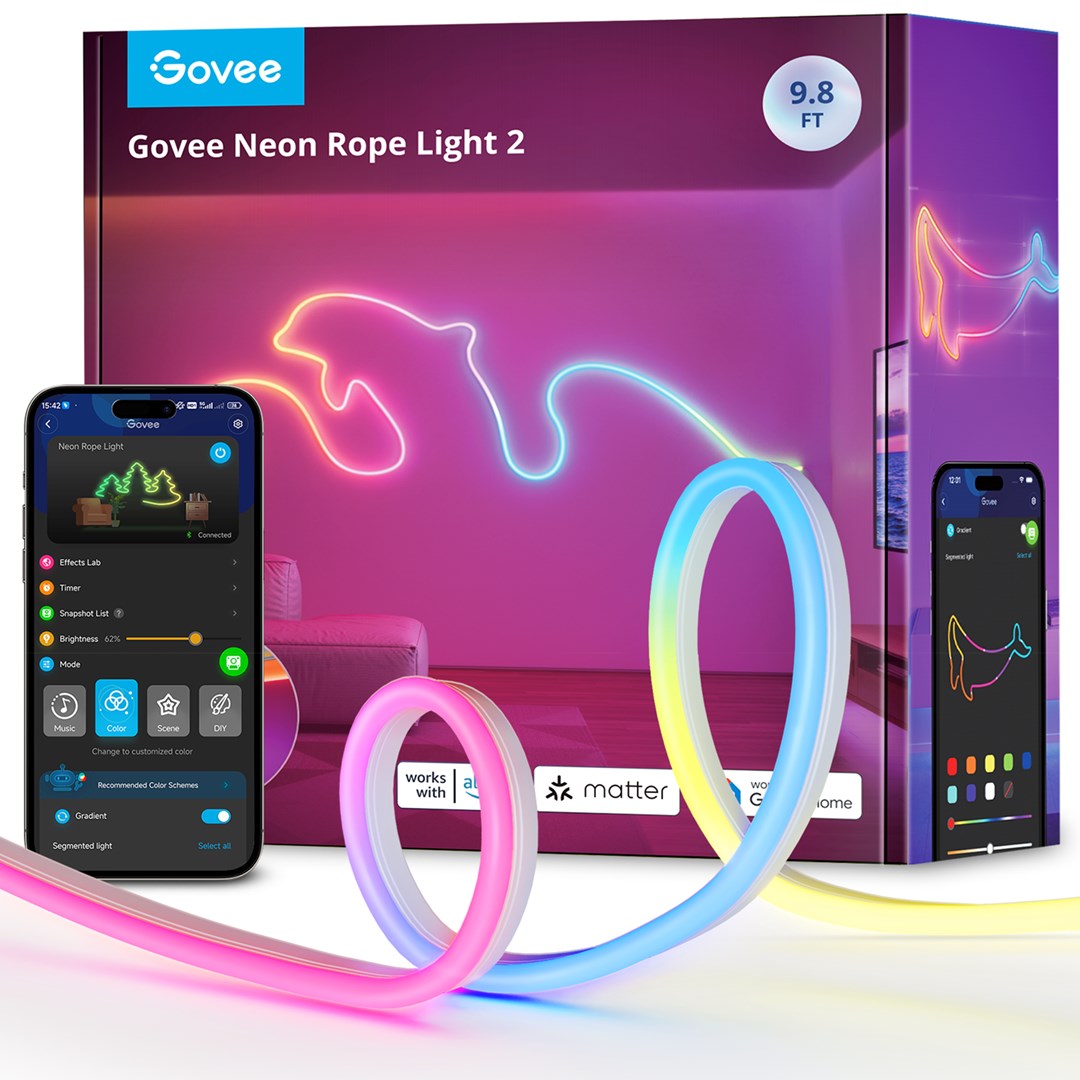 LED rasvjeta GOVEE H61D3 Neon Lights 2 3m (Matter, HomeKit, Google, Alexa, SmartThings)-0