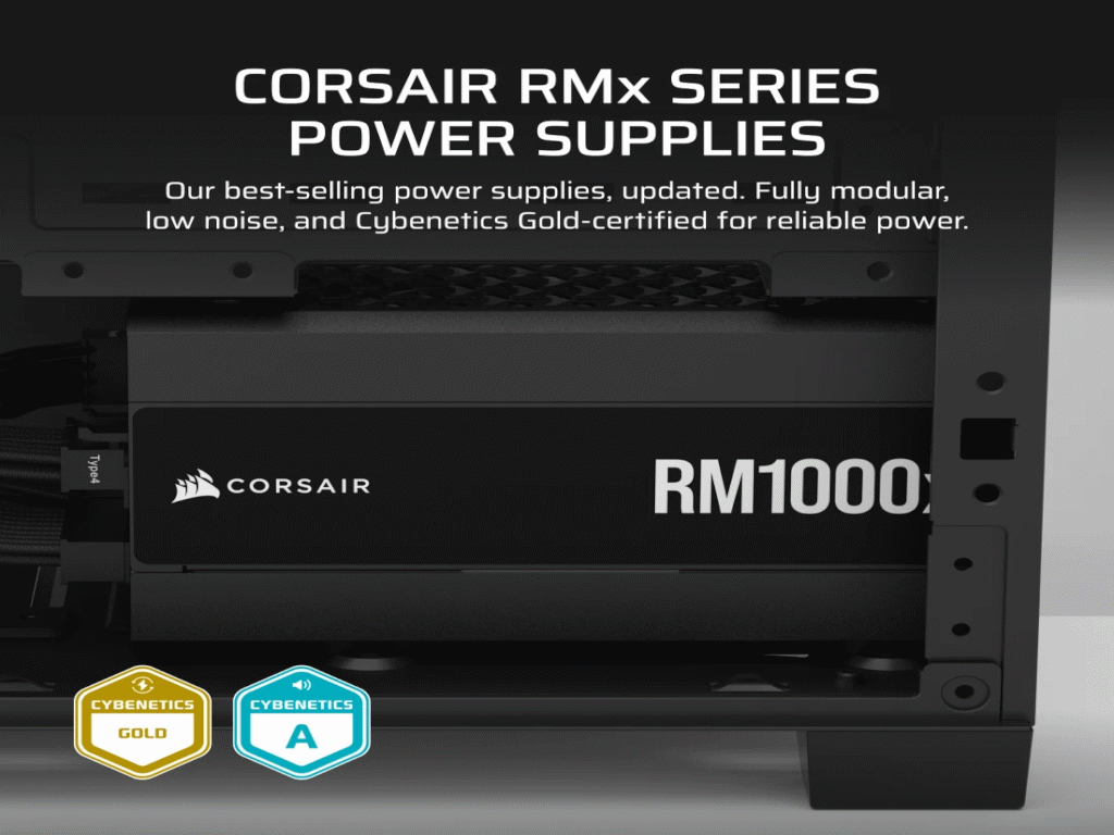 Napajanje CORSAIR RM1000x (1000 W, ATX, 24-pin, Crno)-2