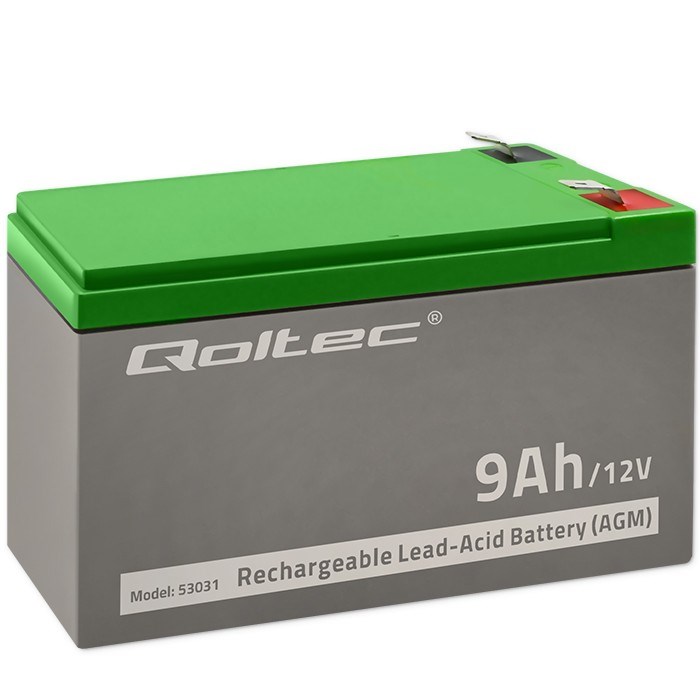 AGM baterija Qoltec 53031 (12V, 9Ah, max 135A)