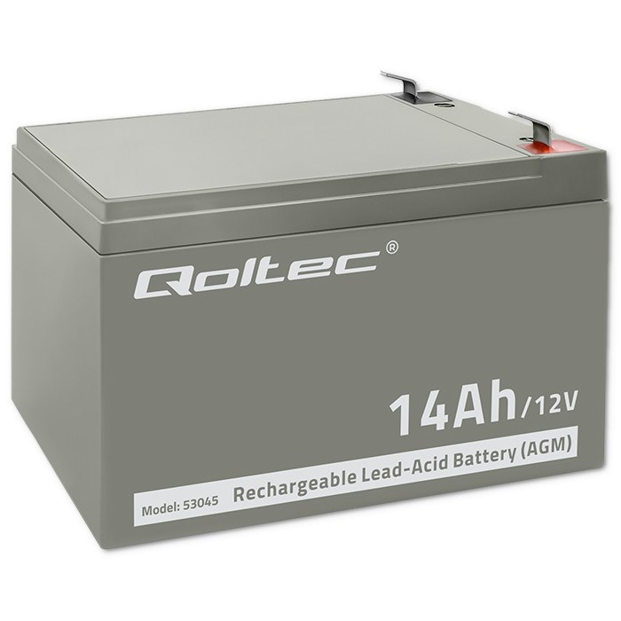 Qoltec 53045 AGM battery | 12V | 14Ah | max. 210A-0