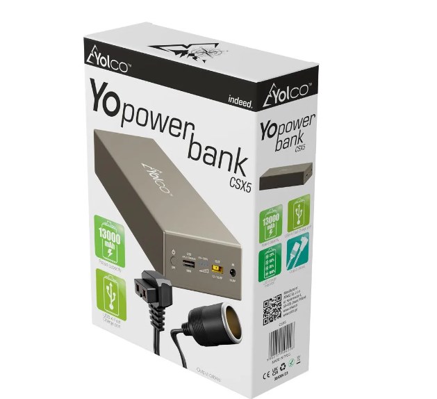 Vanjska baterija YOPOWERBANK CSX5 (kapacitet 13000 mAh, bežično punjenje, brzo punjenje, USB, crna)-4