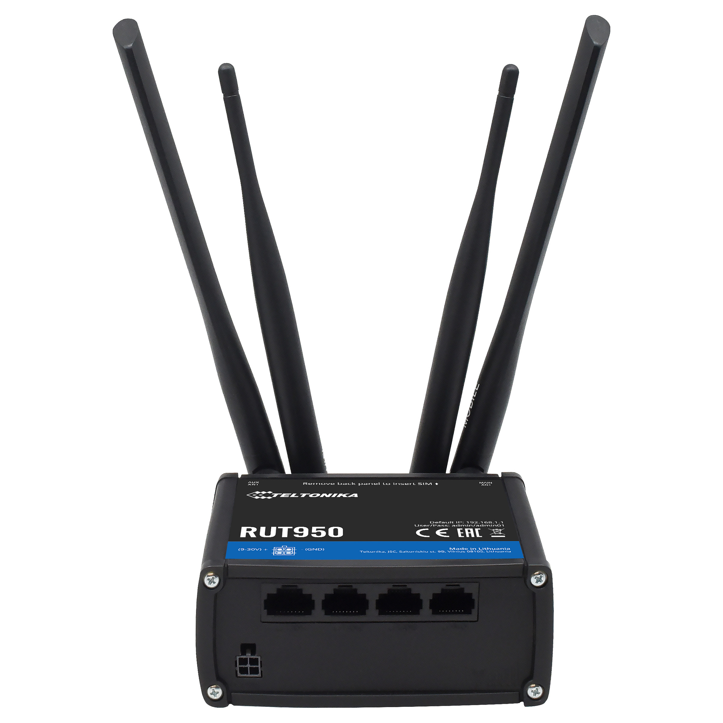 Bežični ruter TELTONIKA RUT950 (Fast Ethernet, jednostruka frekvencija 2.4 GHz, 4G crni)-4