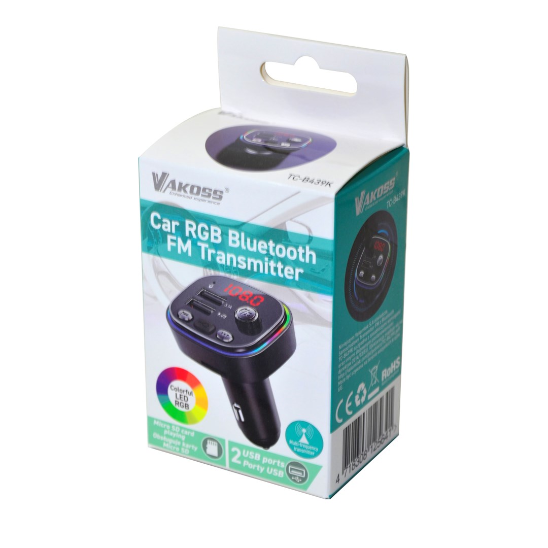 FM odašiljač VAKOSS TC-B439K (87.5 - 108 MHz, Bluetooth/USB) crna-5