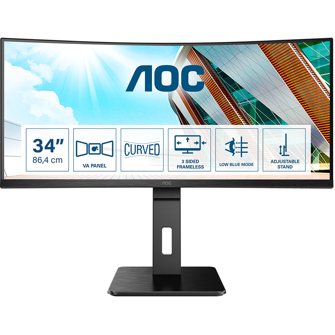 Monitor AOC CU34P2A (34", 3440 x 1440 piksela, Quad HD, crni)-1