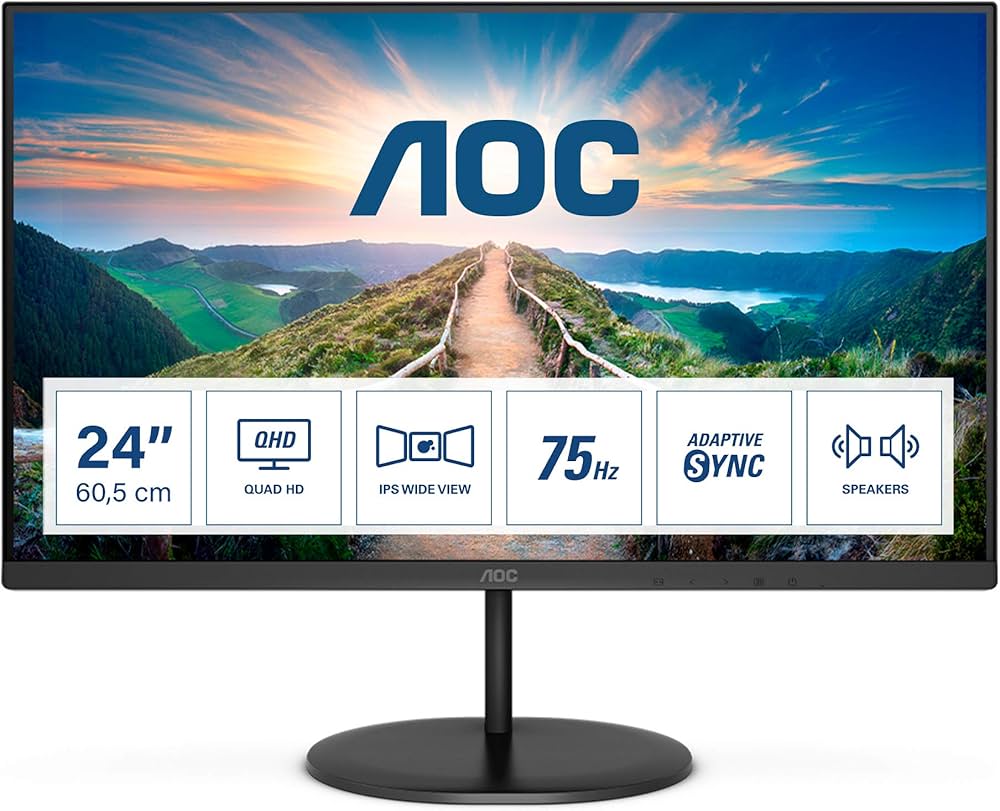 Monitor AOC Q24V4EA (23,8" IPS, 75Hz, 2560x1440 QHD) crni-14