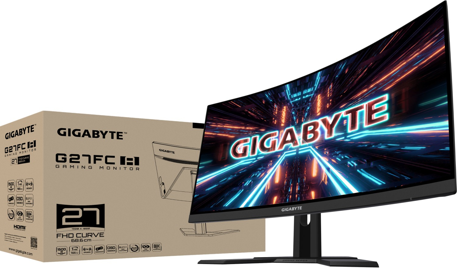 Monitor GIGABYTE G27FC A-EK (27" VA, 165Hz, 1920 x 1080 FHD, zakrivljeni, gaming crni)-7