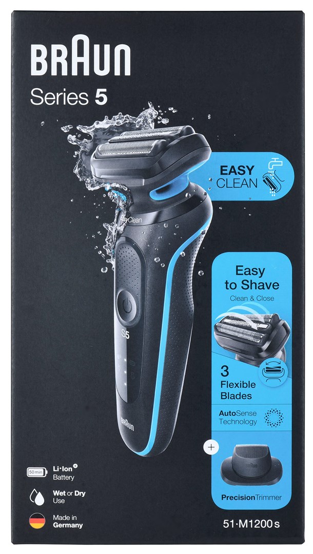 Braun Series 5 51-M1200s (Foil shaver, Trimmer, Baterija, Vrijeme brijanja 50 min, Brzo punjenje)-9