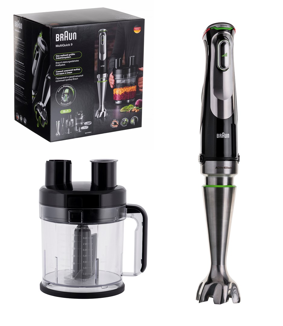 Štapni blender BRAUN MultiQuick 9 MQ 9195XLI (2 L, 1200 W, crni, nehrđajući čelik)-0