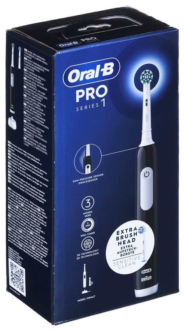 Električna četkica za zube BRAUN Oral-B Pro Series 1 (oscilirajuća, crna, bijela)-9