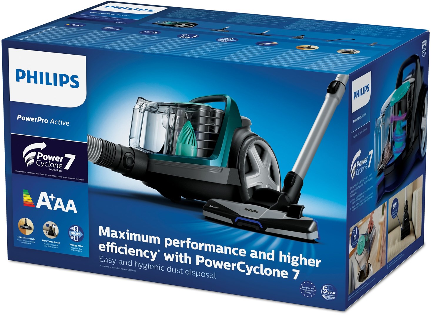 Usisavač PHILIPS 5000 series FC9555/09 (1.5 L, 900 W, bez vrećice)-12
