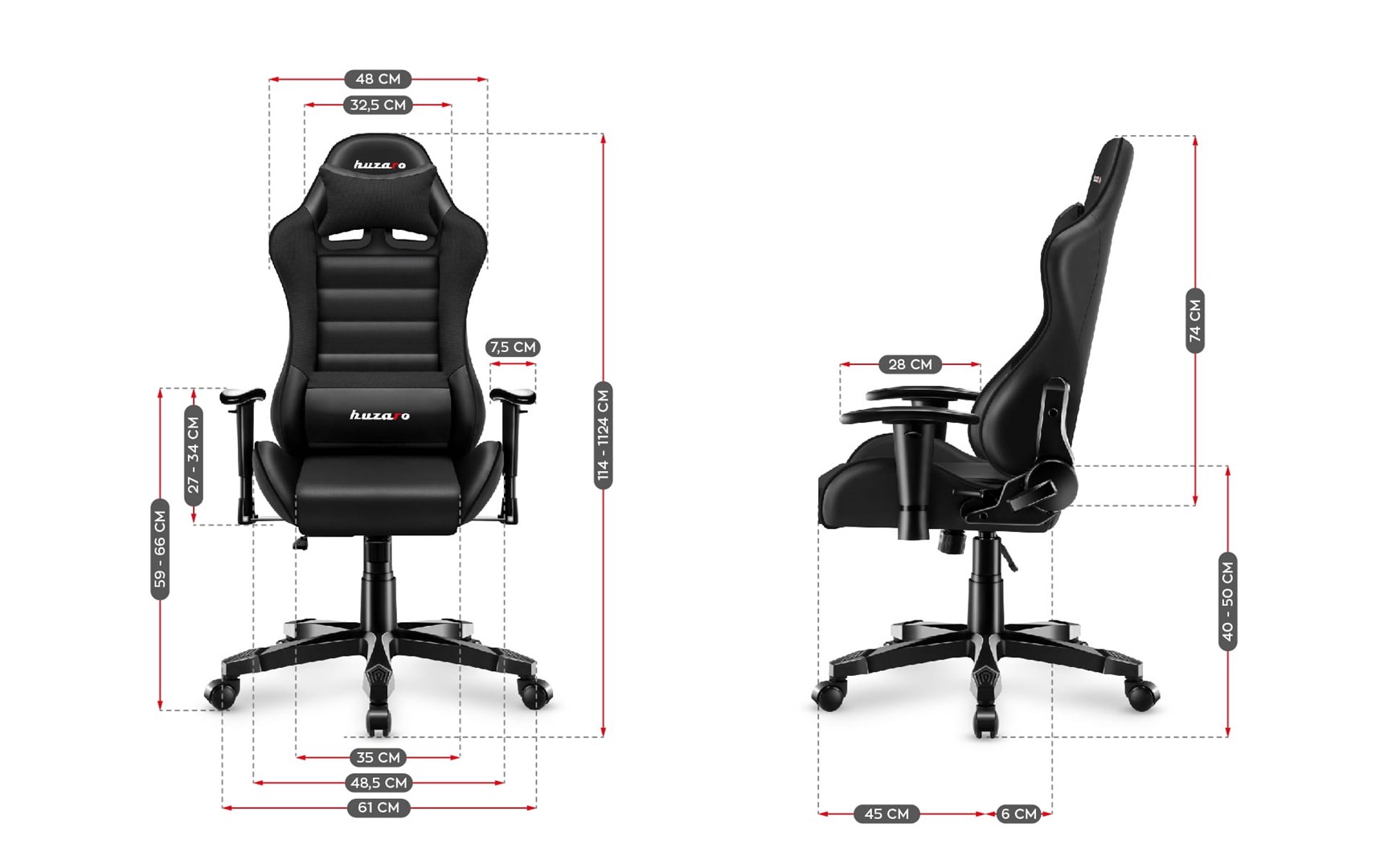 Gaming stolica za djecu Huzaro HZ-Ranger 6.0 (crna)-6