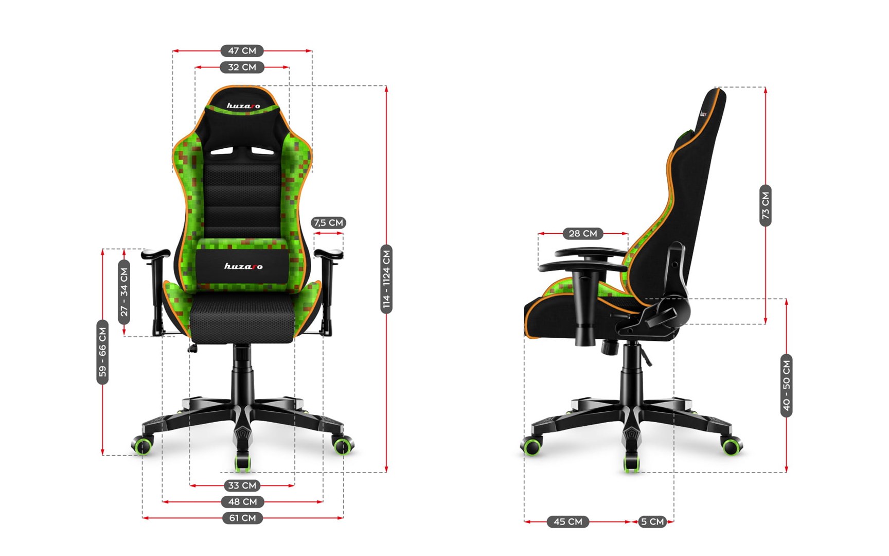 Huzaro HZ-Ranger 6.0 Pixel Mesh gaming chair for children-8