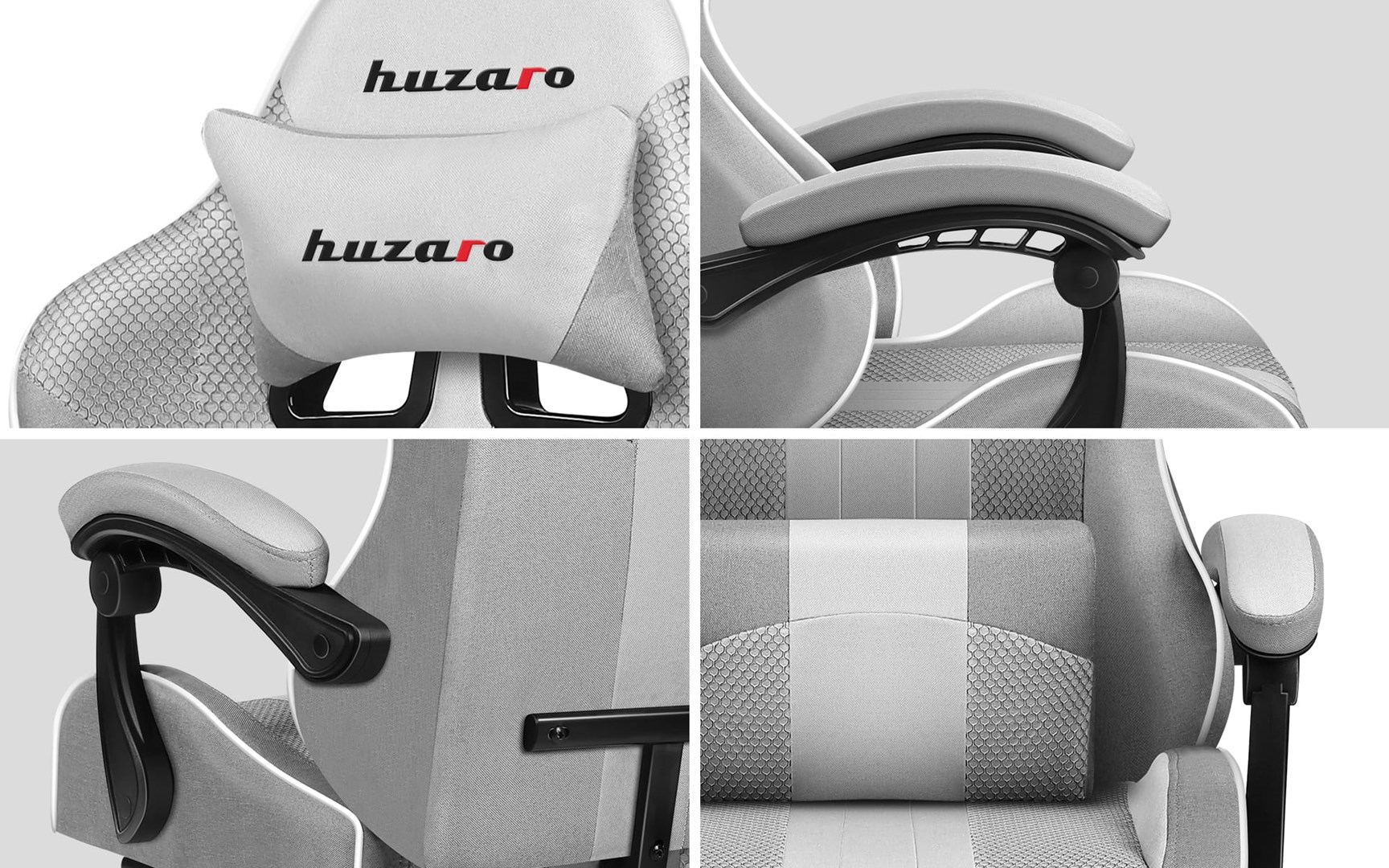 Gaming stolica HUZARO FORCE 4.7 sivo-bijela-13