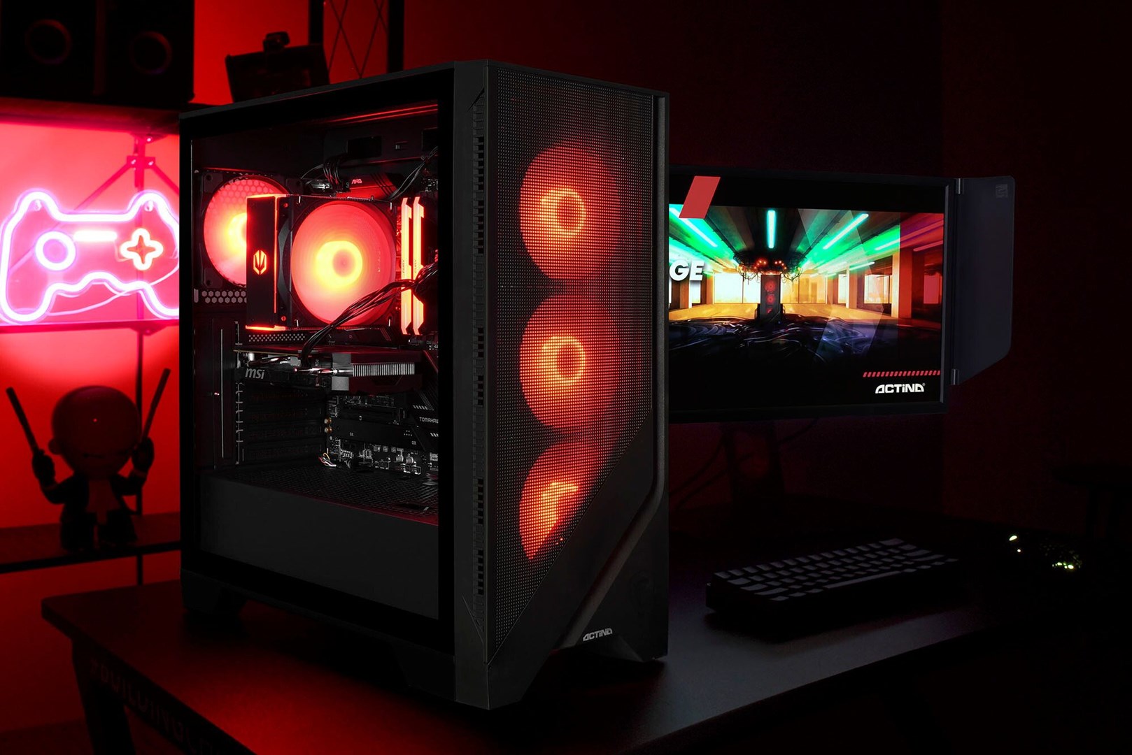 Actina 5901443406129 PC AMD Ryzen™ 7 7700 32 GB DDR5-SDRAM 1 TB SSD AMD Radeon RX 7800 XT Midi Tower Black-11