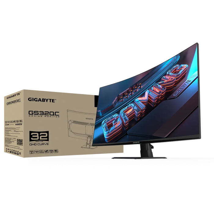 Monitor GIGABYTE GS32QC (31.5" VA, 165 Hz, 2560 x 1440 QHD LCD) crna-4