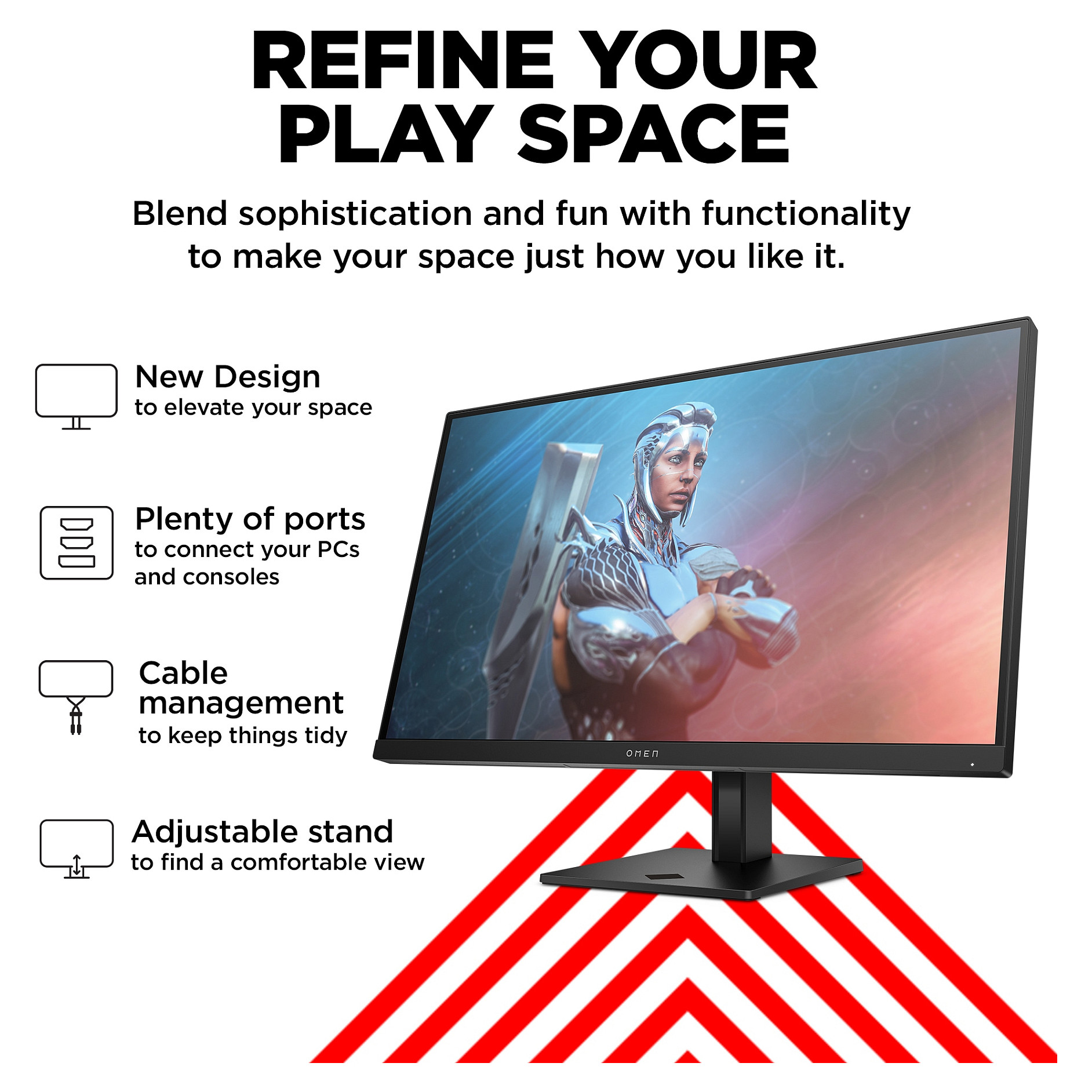 Monitor HP OMEN by HP 27 (27", Full HD, IPS, 1 ms, 165 Hz, HDMI/DP)-3