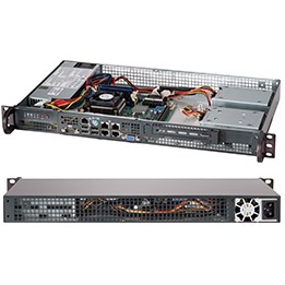 Server SUPERMICRO CSE-505-203B (rack 1U, težina 4.5 kg, podržava 1 procesor, DDR4-SDRAM)-0