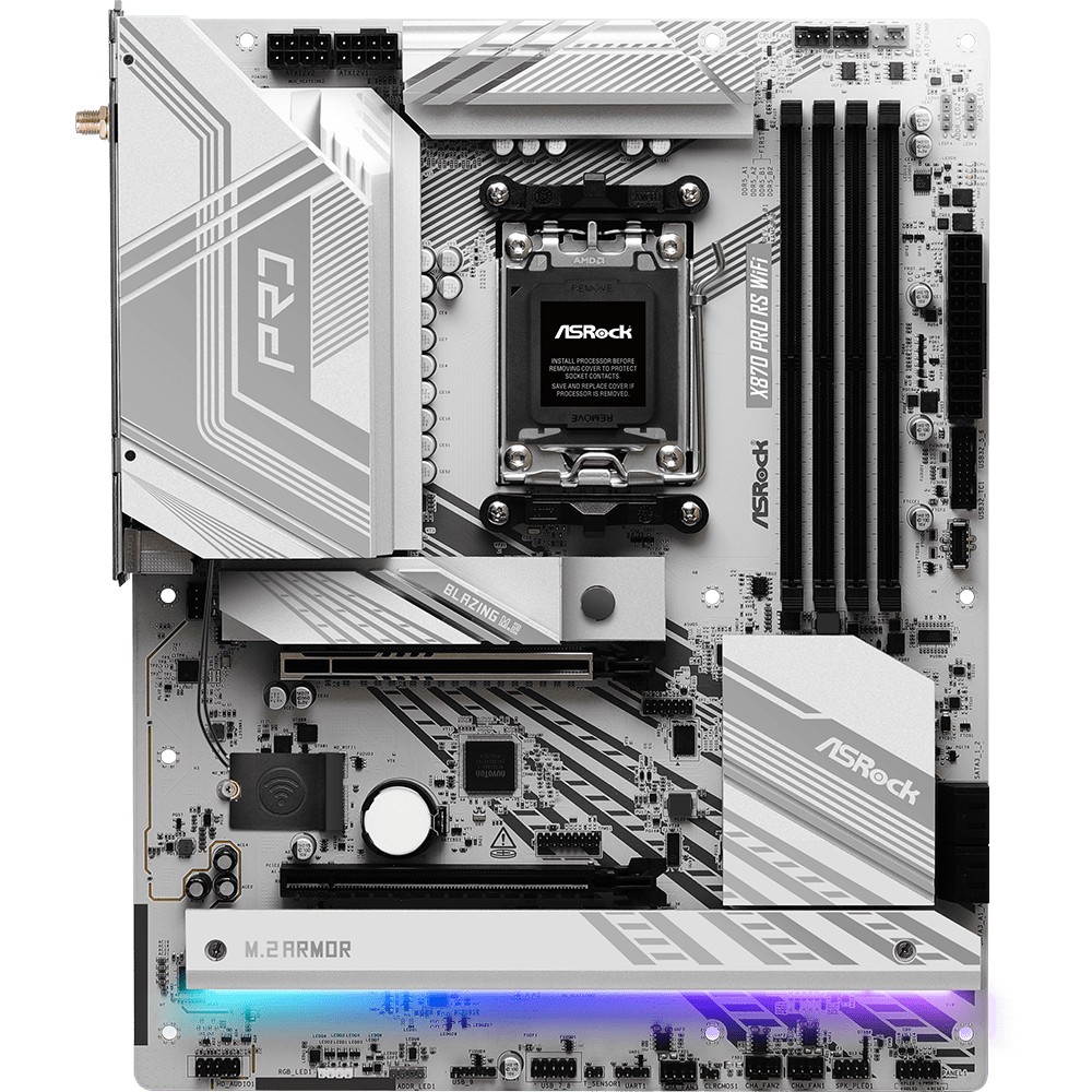 Matična ploča ASROCK X870 Pro RS WiFi (Socket AM5, AMD X870, DDR5 SDRAM, 2.5 Gigabit Ethernet, Wi-Fi 7, USB4, USB-C 3.2 Gen 2x2)-1