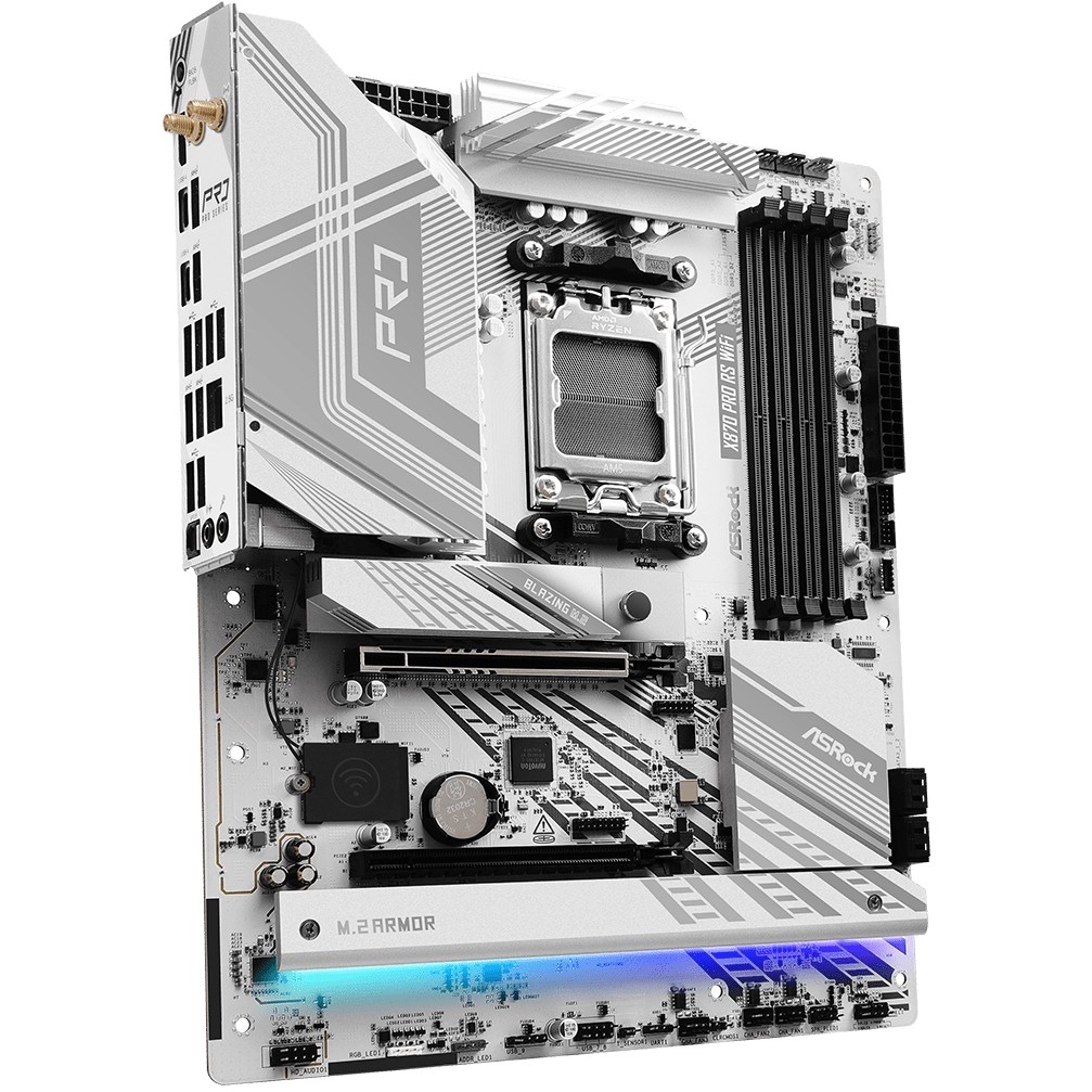 Matična ploča ASROCK X870 Pro RS WiFi (Socket AM5, AMD X870, DDR5 SDRAM, 2.5 Gigabit Ethernet, Wi-Fi 7, USB4, USB-C 3.2 Gen 2x2)-3