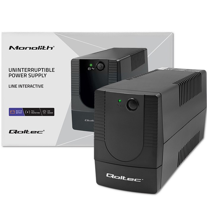UPS QOLTEC 53773 Line-Interactive 0.85 kVA 480 W 1 AC outlet-1