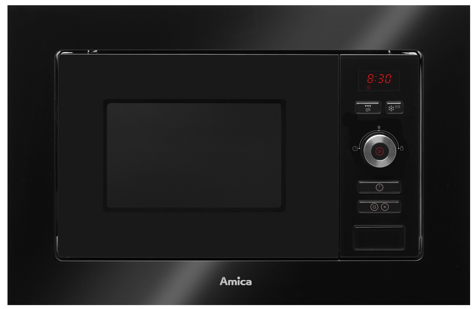 Ugradbena mikrovalna pećnica AMICA AMMB20E1GB (20 L, 800 W, Grill) crna boja-0