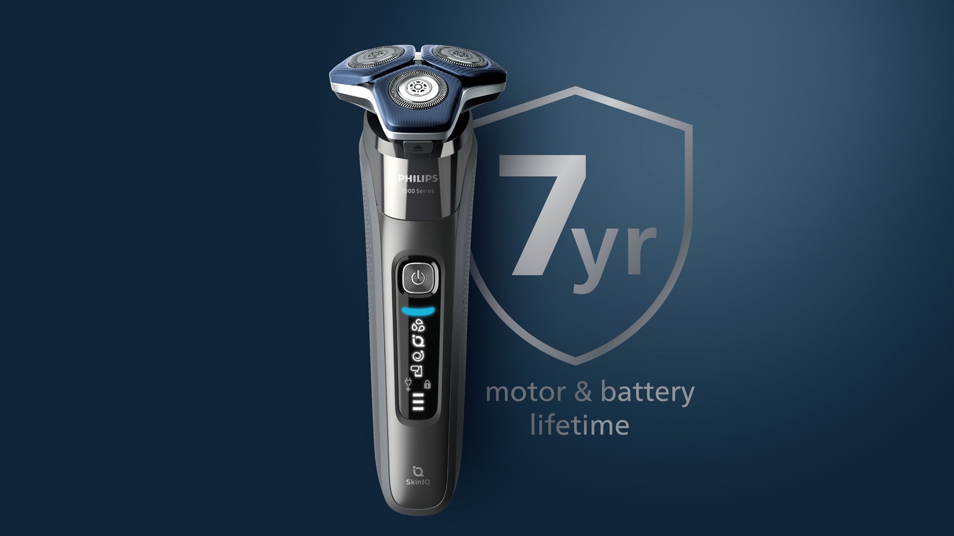 Philips SHAVER Series 7000 S7885/50 men's shaver Rotation shaver Trimmer Black, Blue-7