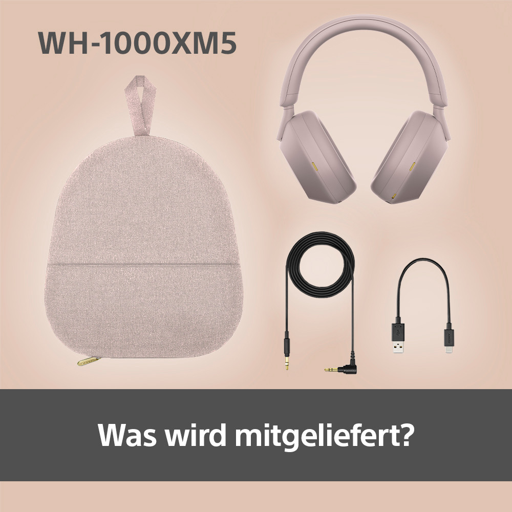 Slušalice SONY WH-1000XM5 Over-Ear ružičaste (ANC, bežične)-4