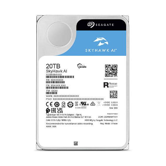 Tvrdi disk SEAGATE SkyHawk AI (20 tb, 3.5", 7200 rpm, 512 mb, sata iii)-6
